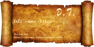 Dörmer Tibor névjegykártya